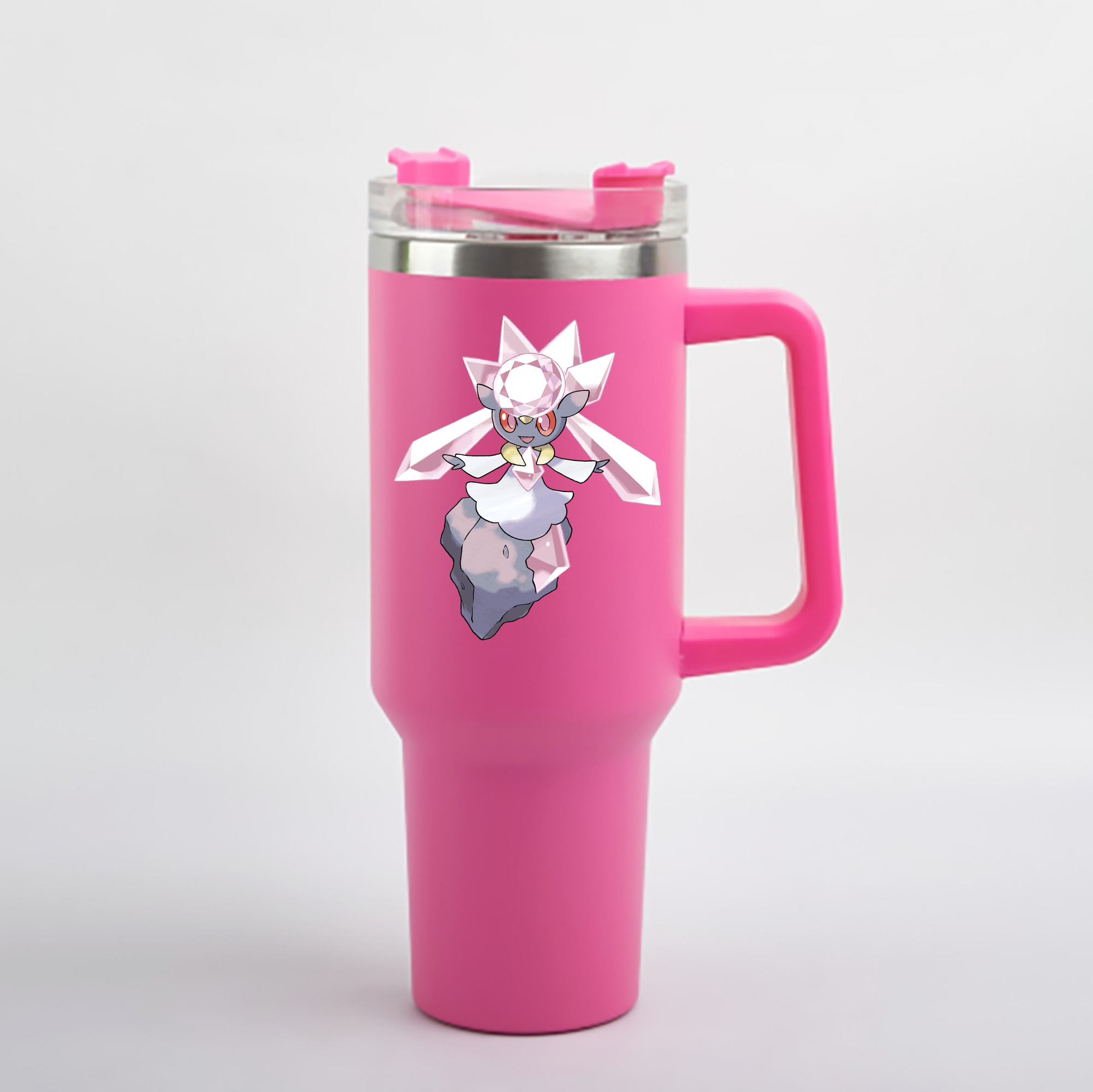 （画像用） ポケットモンスター Pokémon 1200mL車用タンブラー - クリスタルステッカー（プラスチックストロー付き）